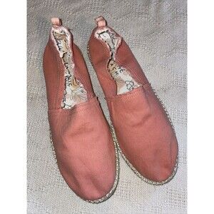 Vionic Beach Espadrilles Women’s Size 11 Medium Salmon Pink Fabric Casual Shoes